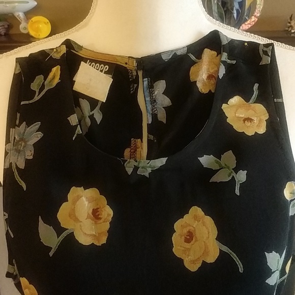 Blue and Yellow Floral Dress S - Picture 2 of 6